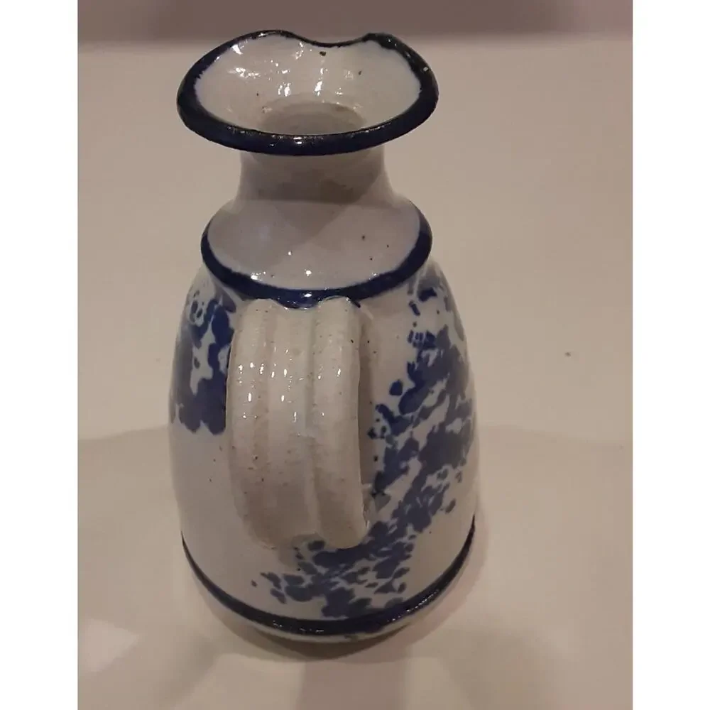 Artist Signed Stoneware Mini Pitcher Versatile Decor 5.25